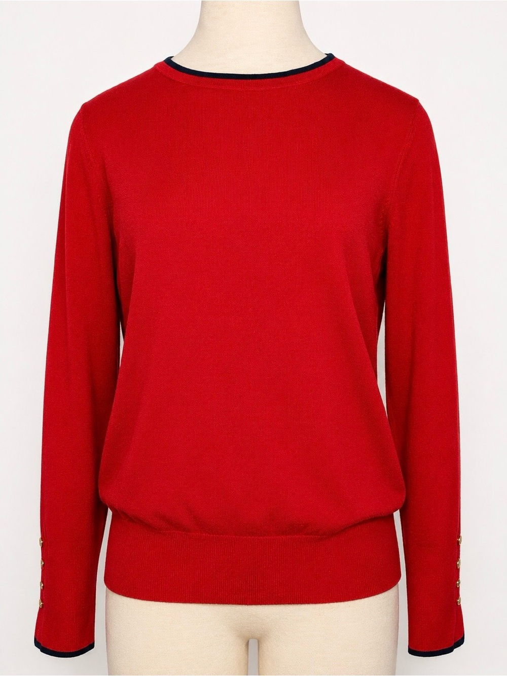 Nautica Jeans Red Knit Sweater โ Womenโs Large